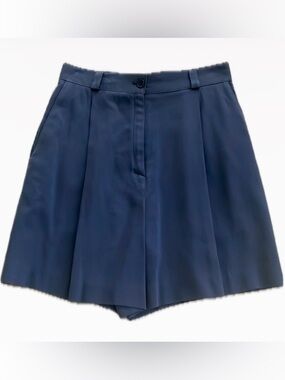 MIGUEL GIL Blue Wide Leg Dress Shorts